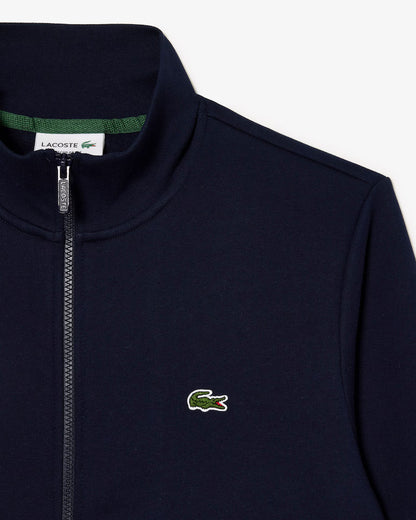 LACOSTE Felpa Uomo a collo alto con zip in cotone organico spazzolato