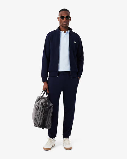 LACOSTE Felpa Uomo a collo alto con zip in cotone organico spazzolato