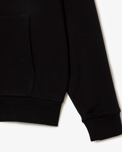 LACOSTE Felpa Uomo con cappuccio e zip in pile di cotone felpato