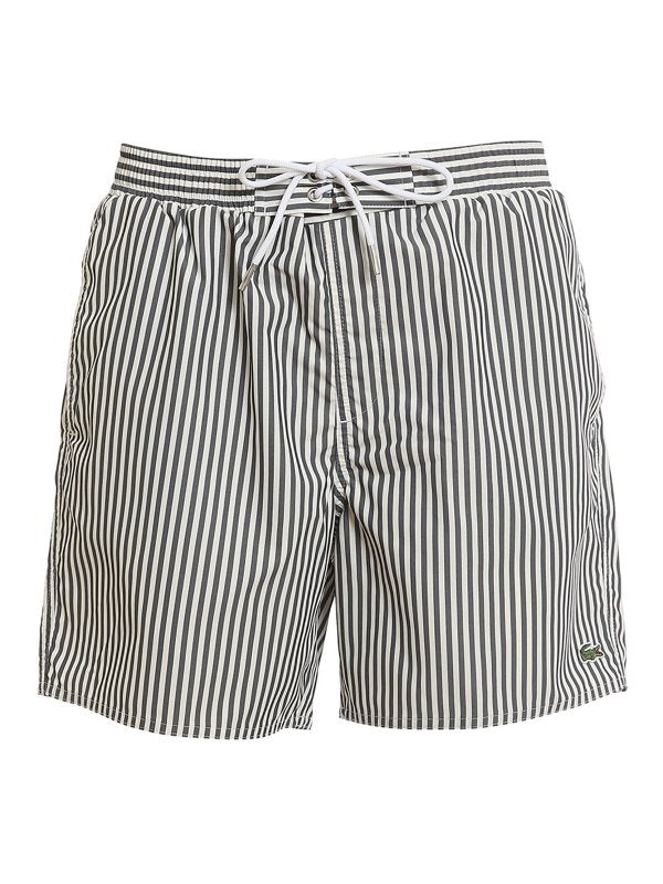 LACOSTE Costume Uomo in Poliestere Riciclato a Righe Verticali Sottili