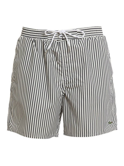 LACOSTE Costume Uomo in Poliestere Riciclato a Righe Verticali Sottili