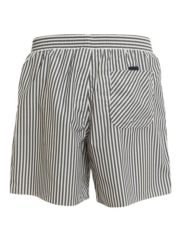 LACOSTE Costume Uomo in Poliestere Riciclato a Righe Verticali Sottili