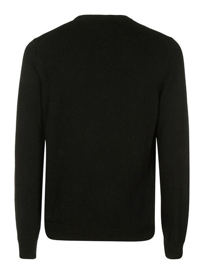 Lacoste Maglione Uomo girocollo in Lana e Poliamide Nero