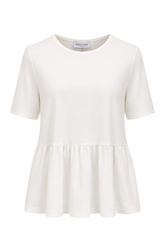 Rebeka Ross · T-shirt donna svasata bianco