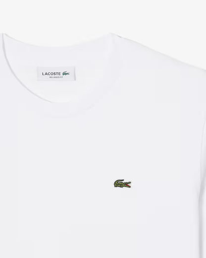 Lacoste T-Shirt Donna Manica Corta in Cotone Pima Bianca