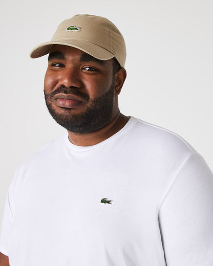 LACOSTE T-Shirt Uomo Manica Corta Scollo V Lacoste Cotone Pima Bianco