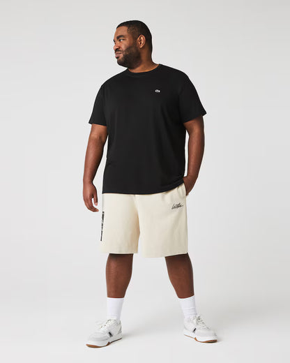 LACOSTE T-Shirt Uomo Manica Corta Scollo V Lacoste Cotone Pima Nero