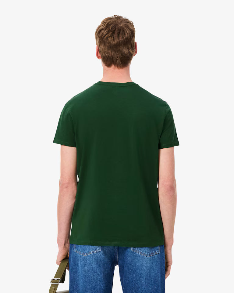 LACOSTE T-Shirt Uomo Manica Corta Cotone PIMA Verde