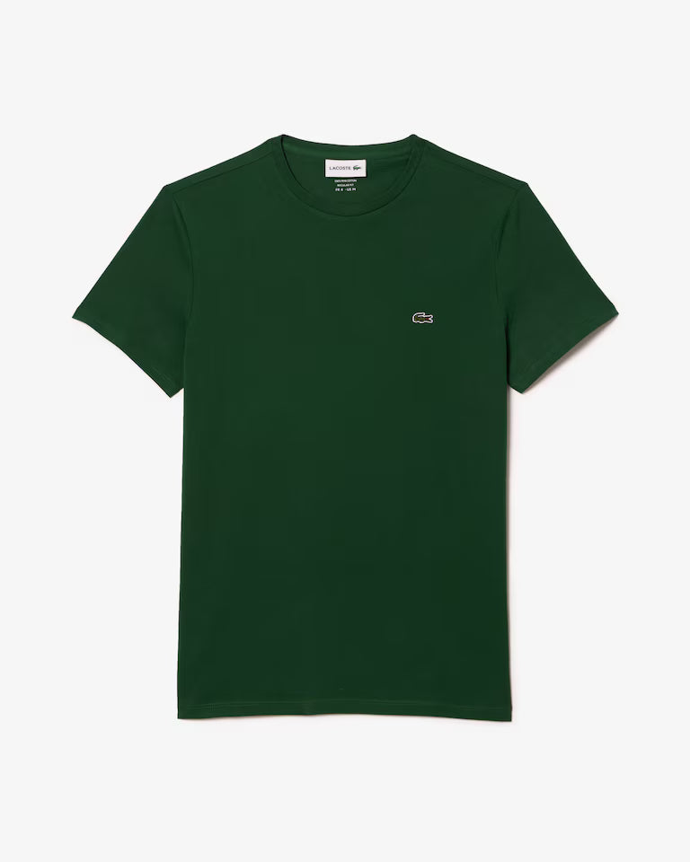LACOSTE T-Shirt Uomo Manica Corta Cotone PIMA Verde