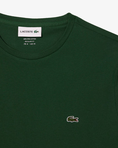 LACOSTE T-Shirt Uomo Manica Corta Cotone PIMA Verde