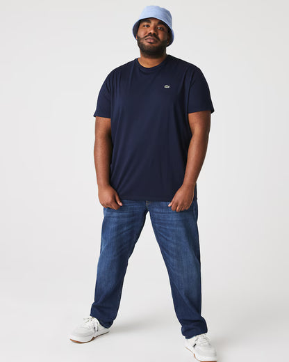 LACOSTE T-Shirt Uomo Manica Corta Cotone PIMA Blu