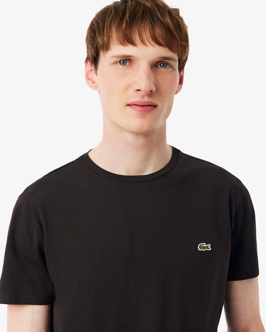 Lacoste T-Shirt Uomo Manica Corta in Cotone Pima Marrone