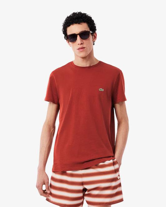 Lacoste · T-shirt uomo cotone pima marrone