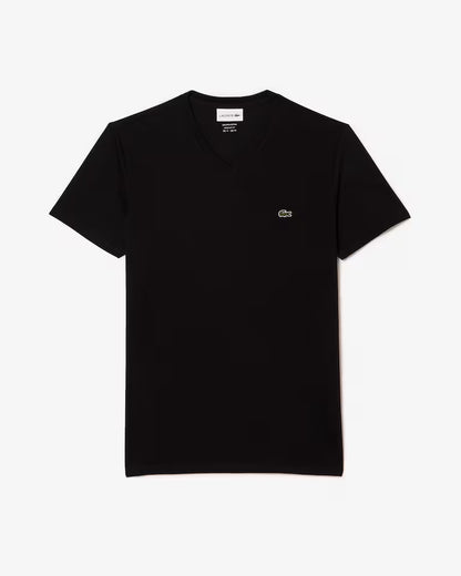 Lacoste · T-shirt uomo scollo V cotone pima nero