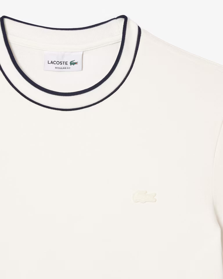 Lacoste T-Shirt Uomo Manica Corta in Cotone Pique Bianca