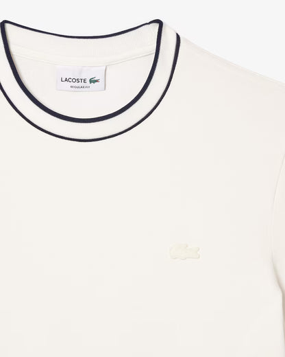 Lacoste T-Shirt Uomo Manica Corta in Cotone Pique Bianca