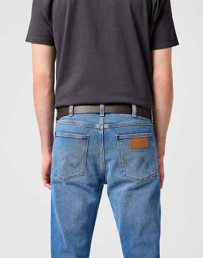 WRANGLER Cintura Uomo in pelle crosta con fibbia metallica ossidata