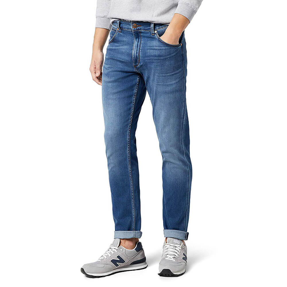 WRANGLER Jeans Uomo Regular Straight denim Bright Stroke “Greensboro”