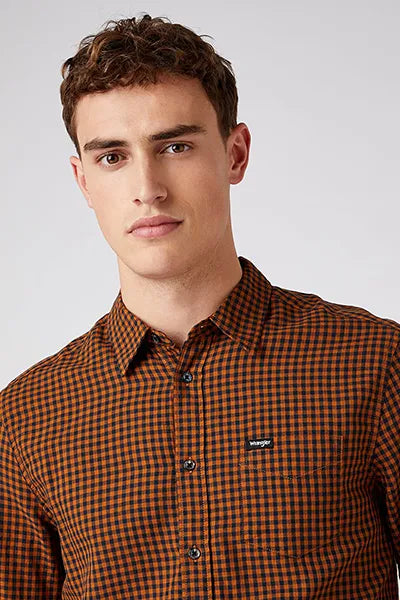 WRANGLER Camicia Uomo Regular Fit in flanella a quadri