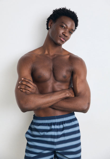 LACOSTE Costume Uomo in Poliestere Riciclato a Righe Orizzontali