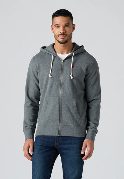 LEVI'S Felpa Uomo con cappuccio regular in cotone Grigio