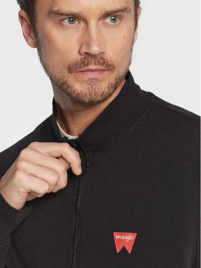 WRANGLER Felpa Uomo con collo alto e zip in cotone