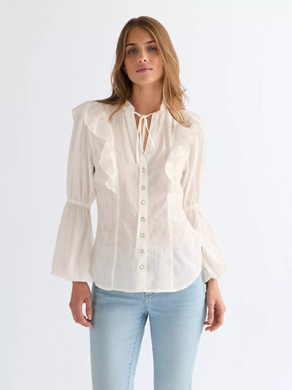 Wrangler · Camicia Romance donna balze bianco