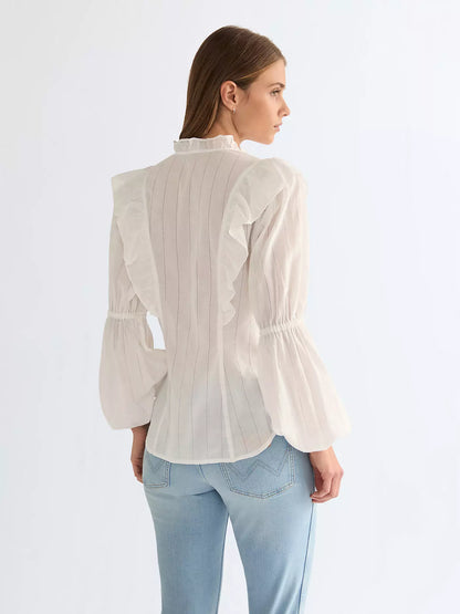 Wrangler · Camicia Romance donna balze bianco