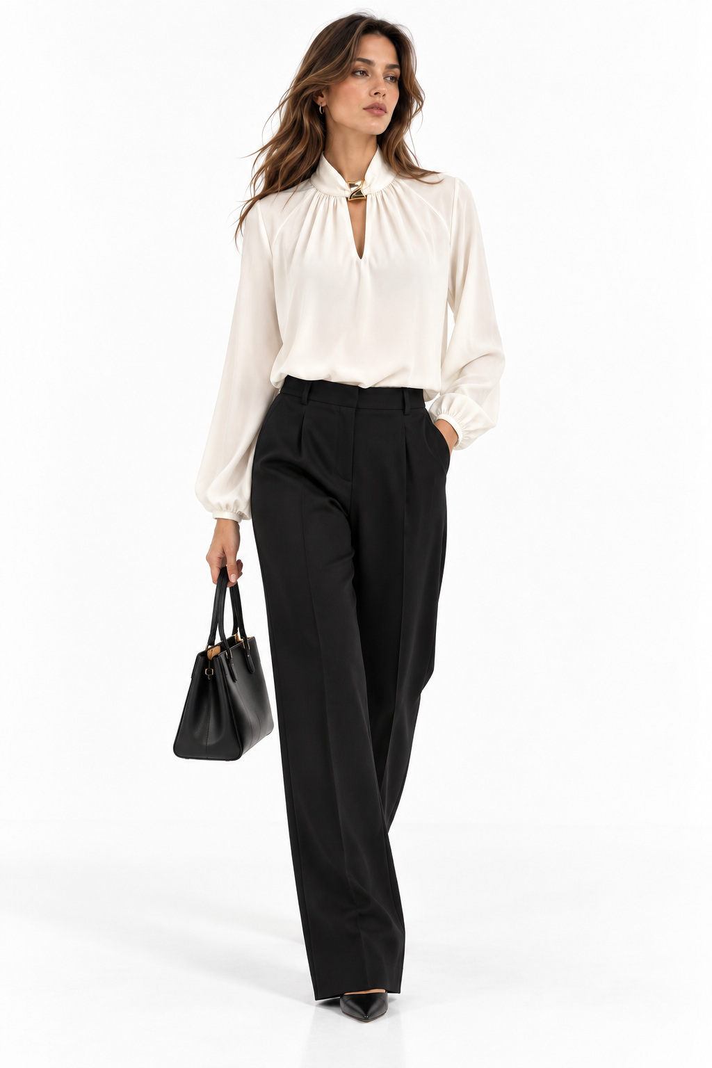 Rebeka Ross · Blusa donna con applicazione e colletto