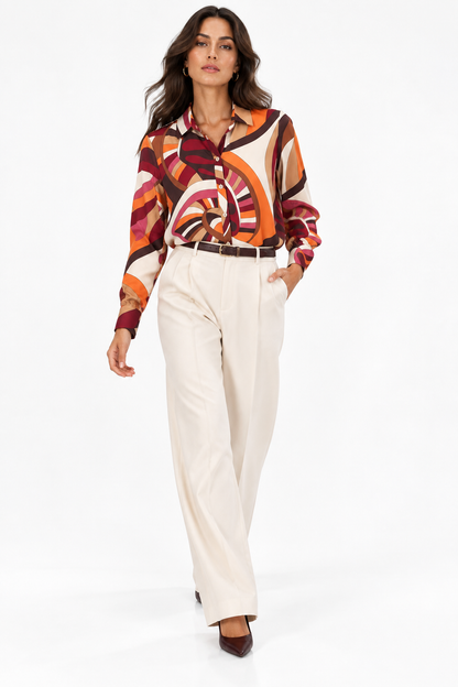 Rebeka Ross · Camicia donna fantasia astratta