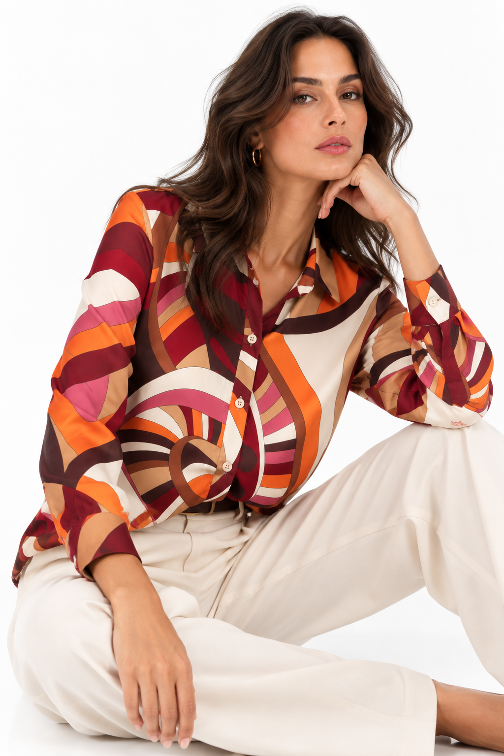 Rebeka Ross · Camicia donna fantasia astratta