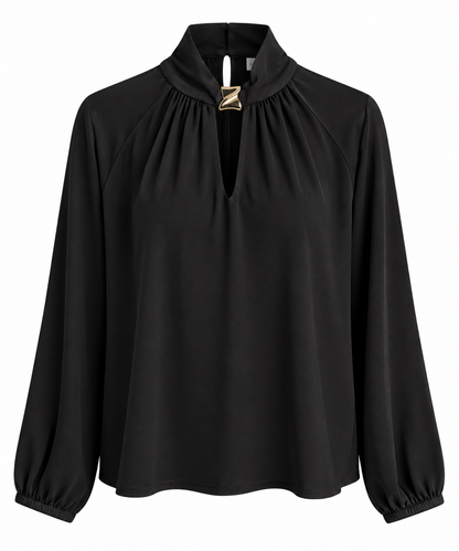 Rebeka Ross · Blusa donna con applicazione e colletto