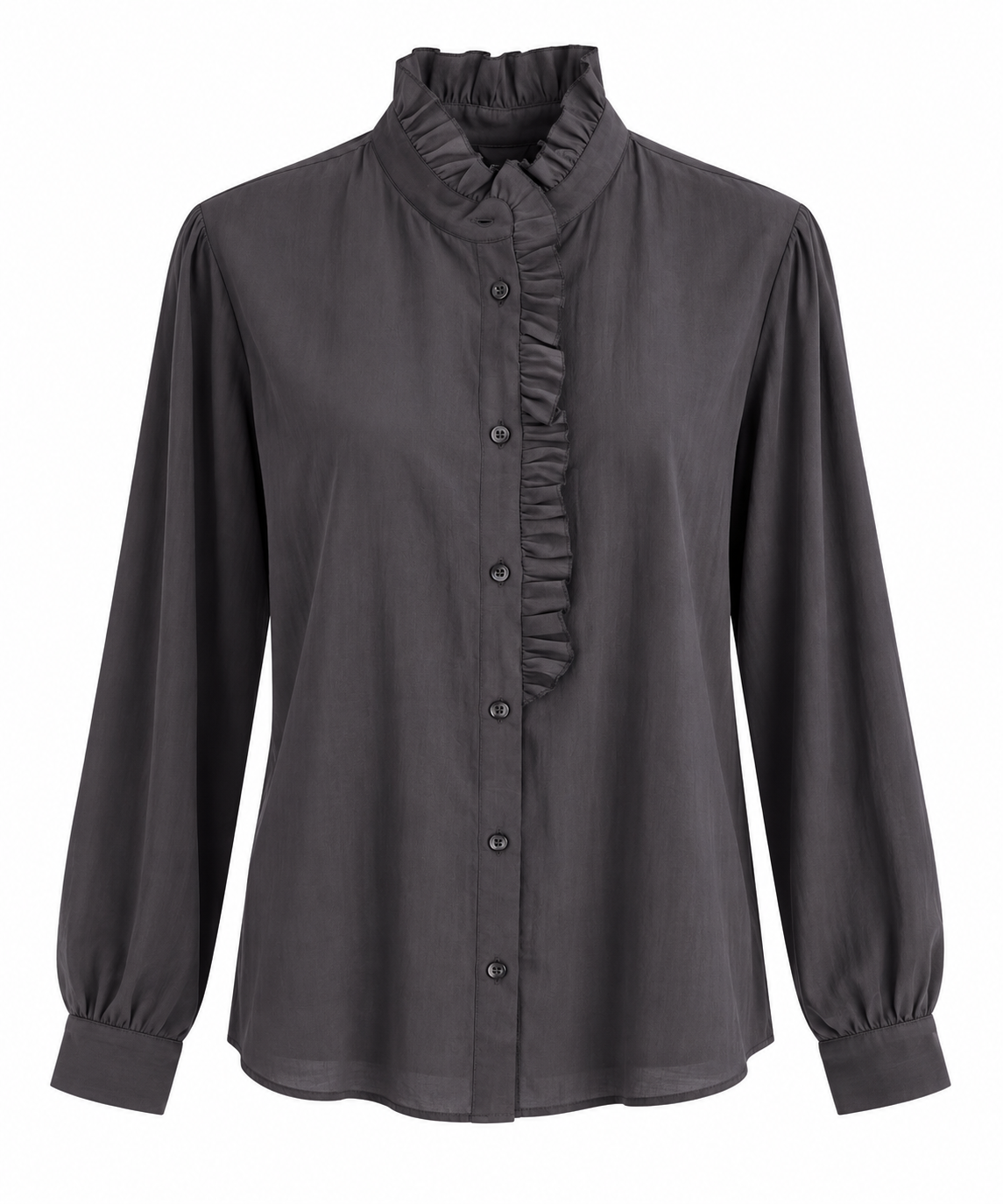 Rebeka Ross · Camicia donna con rouches nera