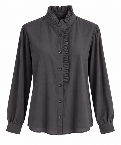 Rebeka Ross · Camicia donna con rouches nera