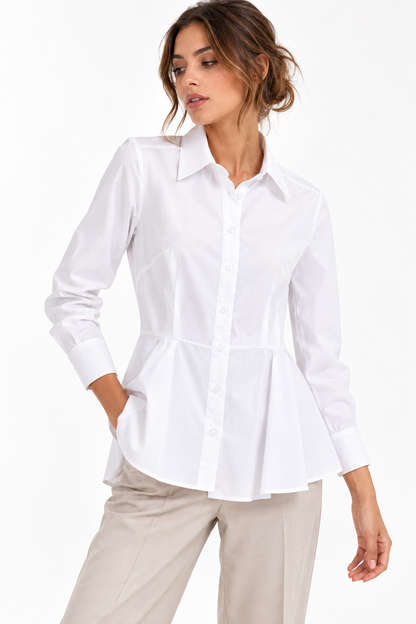 Rebeka Ross · Camicia donna svasata bianca