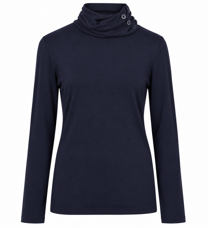 Rebeka Ross · maglia collo alto con bottoncini misto cashmere