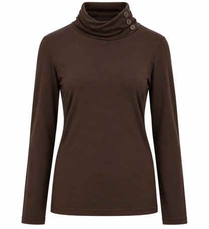 Rebeka Ross · maglia collo alto con bottoncini misto cashmere