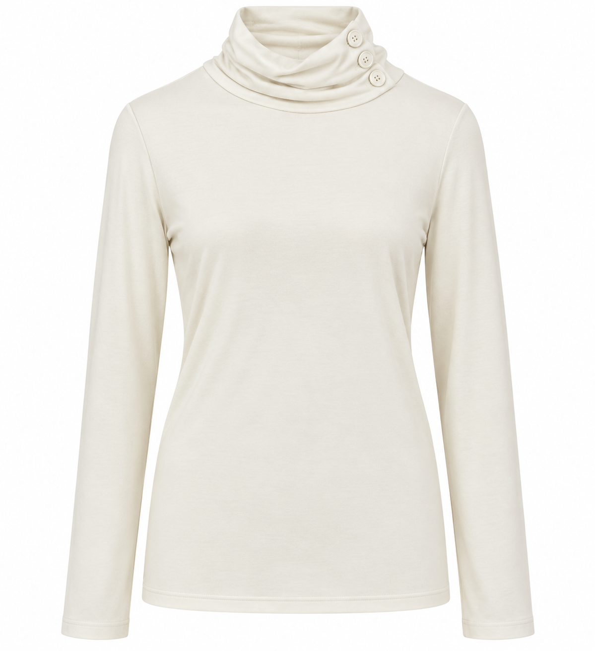 Rebeka Ross · maglia collo alto con bottoncini misto cashmere