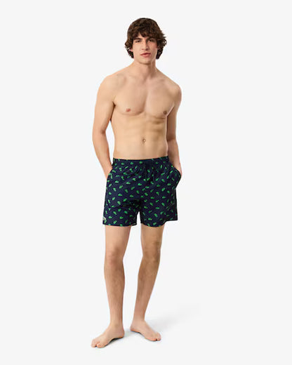 Lacoste · Costume uomo stampa coccodrillo blu