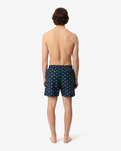 Lacoste · Costume uomo stampa coccodrillo blu