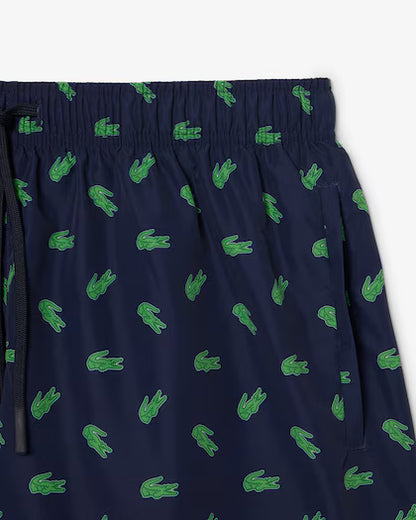 Lacoste · Costume uomo stampa coccodrillo blu