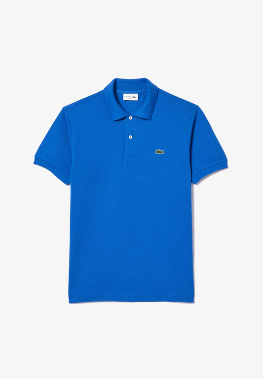 LACOSTE Polo Uomo Manica Corta Cotone Pima Azzurro