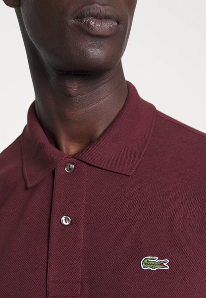 LACOSTE Polo Uomo Manica Corta Cotone Pima Bordeaux