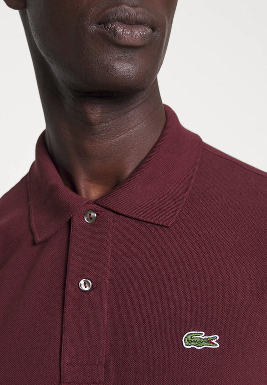 LACOSTE Polo Uomo Manica Corta Cotone Pima Bordeaux