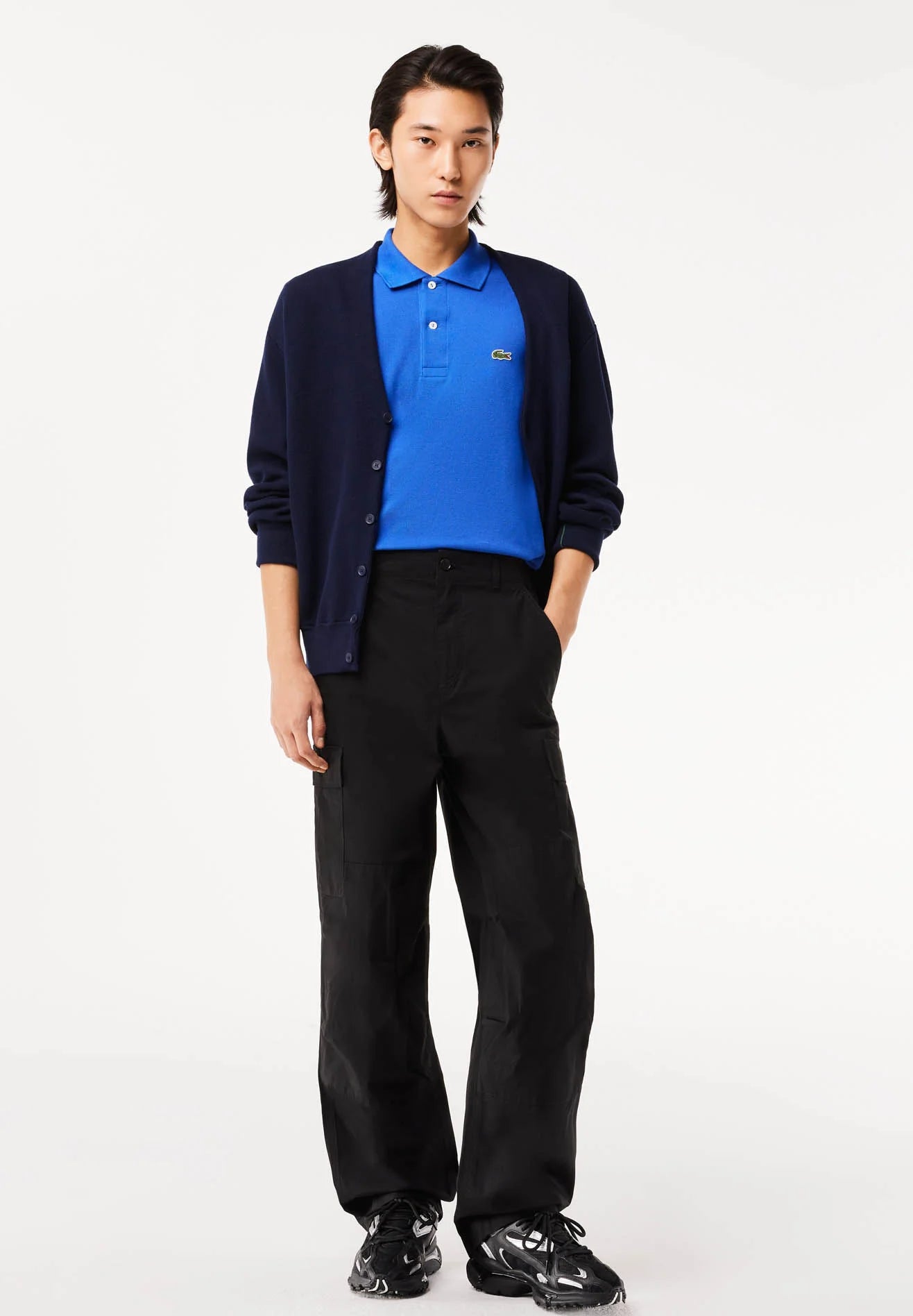 LACOSTE Polo Uomo Manica Corta Cotone Pima Azzurro