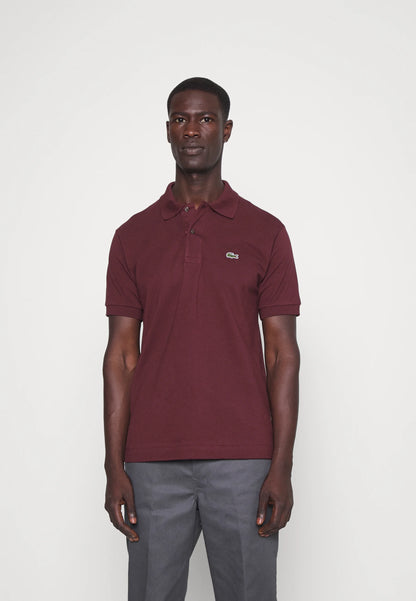 LACOSTE Polo Uomo Manica Corta Cotone Pima Bordeaux