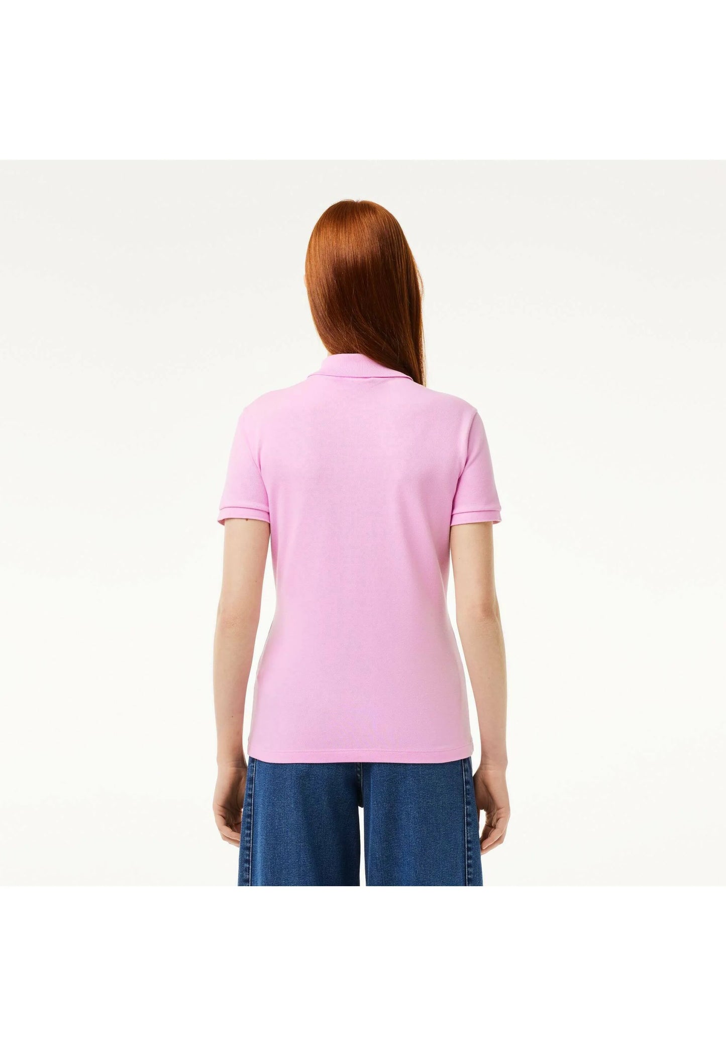 LACOSTE Polo Donna Slim fit in Piqué di cotone stretch manica corta Rosa