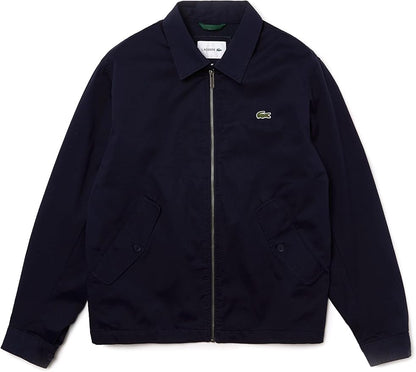 Lacoste Giacca zip-up corta in gabardine di cotone biologico stretch