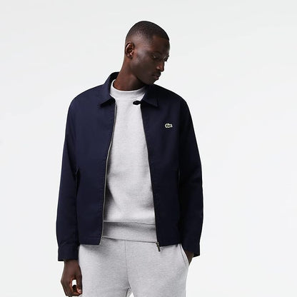 Lacoste Giacca zip-up corta in gabardine di cotone biologico stretch