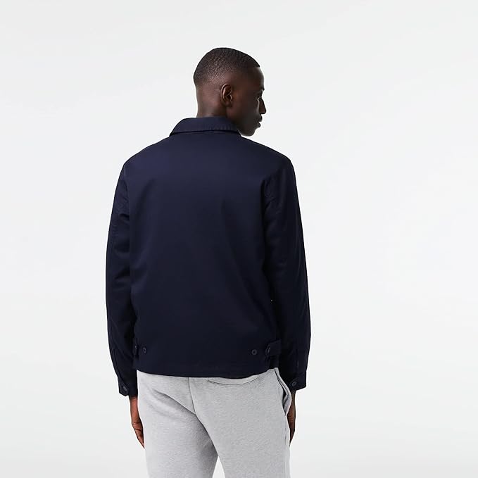 Lacoste Giacca zip-up corta in gabardine di cotone biologico stretch